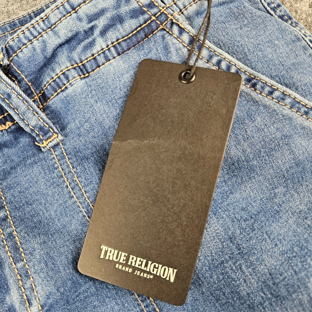 True Religion Denim Cargo SN Straight Jeans Medium Tide Wash 600325R4 Sz 29 NWT - Picture 9 of 14